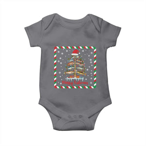 Merry Fishmas Baby Onesie Funny Xmas Fishing Lover Gift TS12 Charcoal Print Your Wear