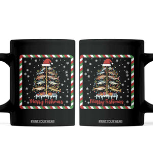 Merry Fishmas Coffee Mug Funny Xmas Fishing Lover Gift TS12 Black Print Your Wear