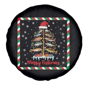 Merry Fishmas Spare Tire Cover Funny Xmas Fishing Lover Gift TS12 Print Your Wear