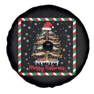 Merry Fishmas Spare Tire Cover Funny Xmas Fishing Lover Gift TS12 Print Your Wear