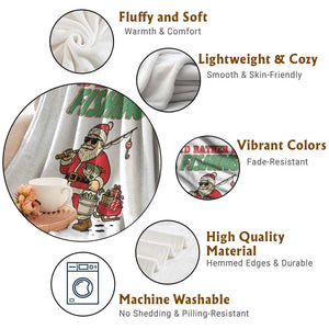 Id Rather Be Fishing Throw Blanket Funny Christmas Holiday Gift TS12 Print Your Wear