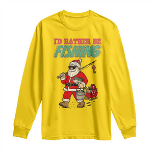 Id Rather Be Fishing Long Sleeve Shirt Funny Christmas Holiday Gift TS12 Daisy Print Your Wear