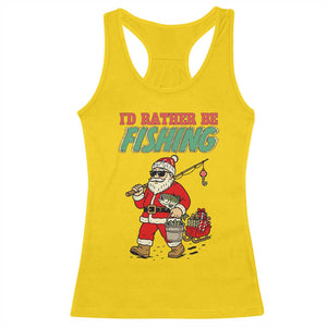 Id Rather Be Fishing Racerback Tank Top Funny Christmas Holiday Gift TS12 Daisy Print Your Wear