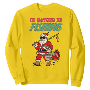 Id Rather Be Fishing Sweatshirt Funny Christmas Holiday Gift TS12 Daisy Print Your Wear
