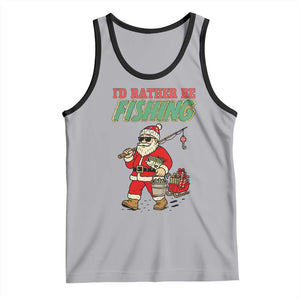Id Rather Be Fishing Tank Top Funny Christmas Holiday Gift TS12 Athletic Heather Black Print Your Wear
