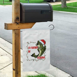 Christmas Fisherman Holiday Gift Garden Flag Id Rather Be Fishing TS12 Print Your Wear