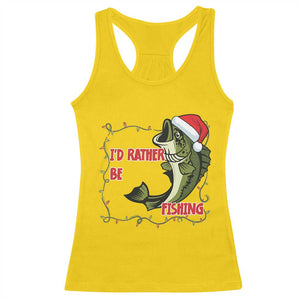 Christmas Fisherman Holiday Gift Racerback Tank Top Id Rather Be Fishing TS12 Daisy Print Your Wear