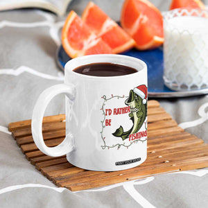 Christmas Fisherman Holiday Gift Coffee Mug Id Rather Be Fishing TS12 Print Your Wear