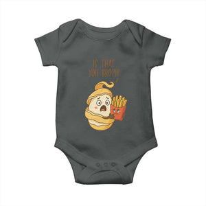 Funny French Fries Lover Baby Onesie Is That You Bro TS12 Dark Heather Print Your Wear