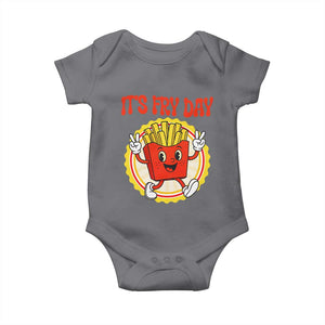 Funny French Fries Lover Baby Onesie It Is Fry Day TS12 Charcoal Print Your Wear