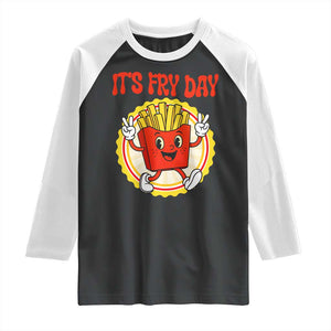 Funny French Fries Lover Raglan Shirt It Is Fry Day TS12 Black White Print Your Wear