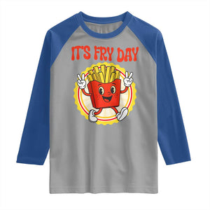 Funny French Fries Lover Raglan Shirt It Is Fry Day TS12 Sport Gray Royal Print Your Wear
