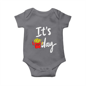 It Is Fry Day Baby Onesie Funny French Fries Lover Gift TS12 Charcoal Print Your Wear