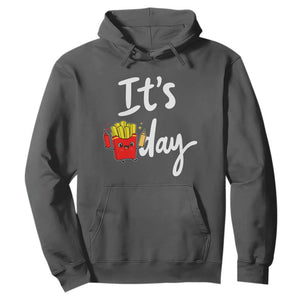 It Is Fry Day Hoodie Funny French Fries Lover Gift TS12 Dark Heather Print Your Wear