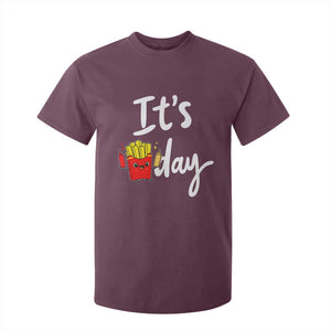 It Is Fry Day T Shirt For Kid Funny French Fries Lover Gift TS12 Maroon Print Your Wear