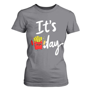 It Is Fry Day T Shirt For Women Funny French Fries Lover Gift TS12 Charcoal Print Your Wear