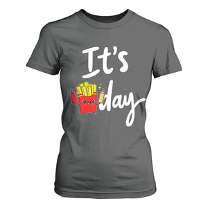 It Is Fry Day T Shirt For Women Funny French Fries Lover Gift TS12 Dark Heather Print Your Wear