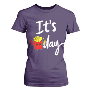 It Is Fry Day T Shirt For Women Funny French Fries Lover Gift TS12 Purple Print Your Wear