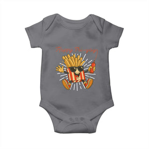 Funny French Fries Lover Baby Onesie Happy Friyay Gift TS12 Charcoal Print Your Wear