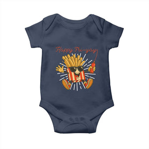 Funny French Fries Lover Baby Onesie Happy Friyay Gift TS12 Navy Print Your Wear