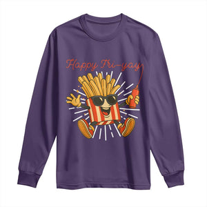 Funny French Fries Lover Long Sleeve Shirt Happy Friyay Gift TS12 Purple Print Your Wear