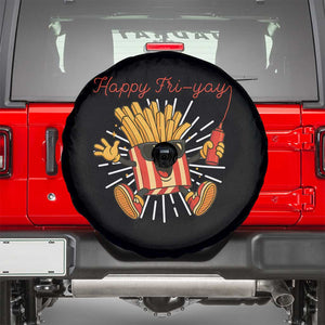 Funny French Fries Lover Spare Tire Cover Happy Friyay Gift TS12 Black Print Your Wear