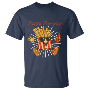 Funny French Fries Lover T Shirt Happy Friyay Gift TS12 Navy Print Your Wear