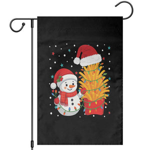 Funny Snowman Decorating French Fries Garden Flag Christmas Gift TS12 Black Print Your Wear