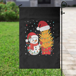 Funny Snowman Decorating French Fries Garden Flag Christmas Gift TS12 Print Your Wear