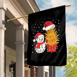 Funny Snowman Decorating French Fries Garden Flag Christmas Gift TS12 Print Your Wear