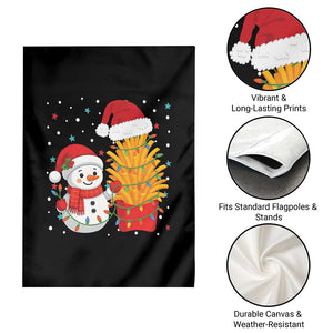 Funny Snowman Decorating French Fries Garden Flag Christmas Gift TS12 Print Your Wear