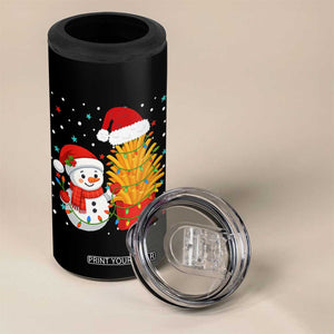 Funny Snowman Decorating French Fries 4 in 1 Can Cooler Tumbler Christmas Gift TS12 Print Your Wear