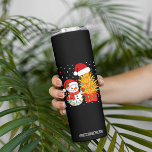 Funny Snowman Decorating French Fries Skinny Tumbler Christmas Gift TS12 Print Your Wear