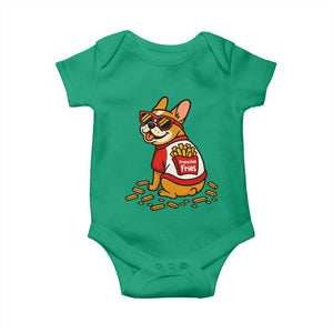 Frenchie Fries Baby Onesie Funny French Bulldog Lover Gift TS12 Irish Green Print Your Wear