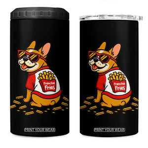 Frenchie Fries 4 in 1 Can Cooler Tumbler Funny French Bulldog Lover Gift TS12 One Size: 16 oz Black Print Your Wear