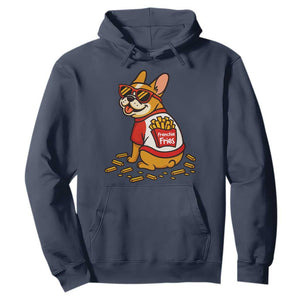 Frenchie Fries Hoodie Funny French Bulldog Lover Gift TS12 Navy Print Your Wear