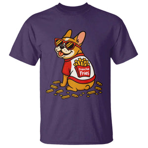 Frenchie Fries T Shirt Funny French Bulldog Lover Gift TS12 Purple Print Your Wear