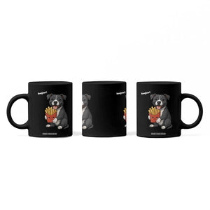 Funny Bonjour French Fries Coffee Mug Pitbull Dog Gift TS12 Print Your Wear