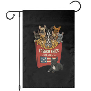 Funny French Fries Bulldog Garden Flag Dog Lover Gift TS12 Black Print Your Wear