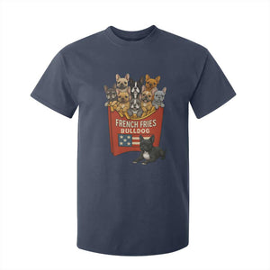 Funny French Fries Bulldog T Shirt For Kid Dog Lover Gift TS12 Navy Print Your Wear