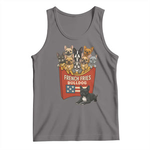 Funny French Fries Bulldog Tank Top Dog Lover Gift TS12 Deep Heather Print Your Wear