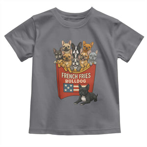 Funny French Fries Bulldog Toddler T Shirt Dog Lover Gift TS12 Charcoal Print Your Wear