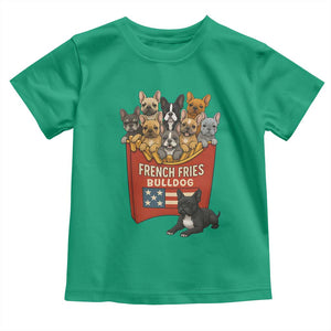 Funny French Fries Bulldog Toddler T Shirt Dog Lover Gift TS12 Irish Green Print Your Wear