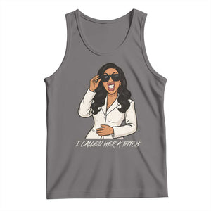 Funny Attitude Sarcasm Tank Top I Called Her A Bitch TS12 Deep Heather Print Your Wear