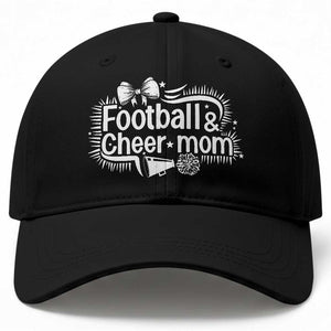 Football And Cheer Mom Quote Baseball Cap Sport Cheerleading Season Gift TS12 Print Your Wear