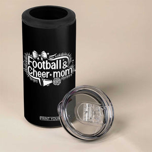 Football And Cheer Mom Quote 4 in 1 Can Cooler Tumbler Sport Cheerleading Season Gift TS12 Print Your Wear