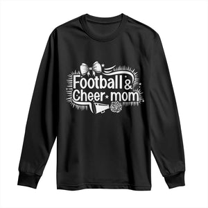 Football And Cheer Mom Quote Long Sleeve Shirt Sport Cheerleading Season Gift TS12 Black Print Your Wear