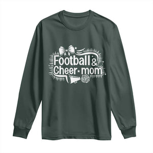 Football And Cheer Mom Quote Long Sleeve Shirt Sport Cheerleading Season Gift TS12 Dark Forest Green Print Your Wear