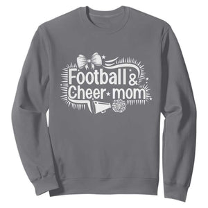 Football And Cheer Mom Quote Sweatshirt Sport Cheerleading Season Gift TS12 Charcoal Print Your Wear