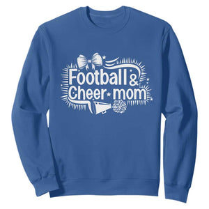 Football And Cheer Mom Quote Sweatshirt Sport Cheerleading Season Gift TS12 Royal Blue Print Your Wear
